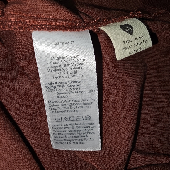 Madewell Corduroy Relaxed Mini Dress In Burgundy Minimalist Sz L - Picture 5 of 5